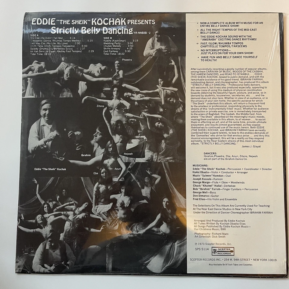 Eddie The Sheik Kochak Strictly Belly Dancing  Sealed New Scepter SPS 5114   - Image 2 of 4