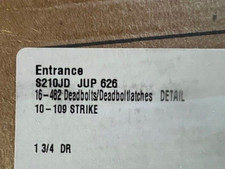 SCHLAGE S210JD JUP 626 ENTRANCE FUNCTION LESS FSIC CORE INTERCONNECTED LOCK