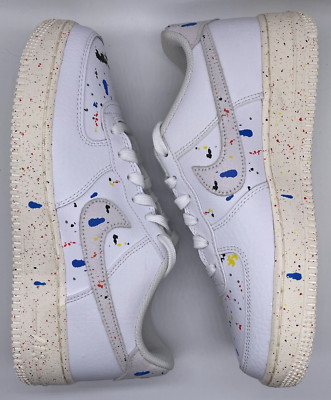 Nike Air Force 1 LV8 3 GS Paint Splatter White 2021 DJ2598-100 Size 6.5Y NWOB