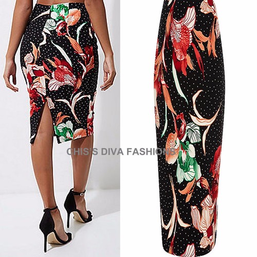 EX RIVER ISLAND Polka Dot Floral Pencil 