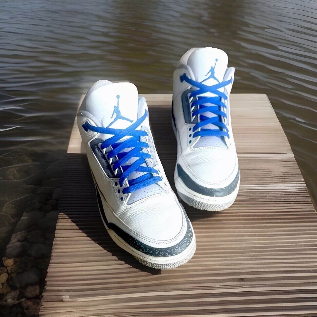 AIR JORDAN 3 III SNEAKER RETRO WHITE/RACER-BLUE/BLACK/CEMENT GREY