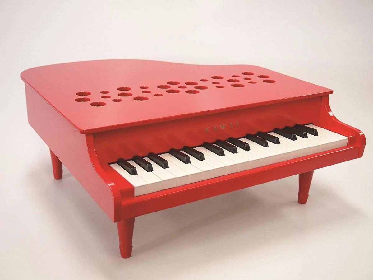 KAWAI P-32 Mini piano de cola juguete instrumento musical rojo hecho en Japón...