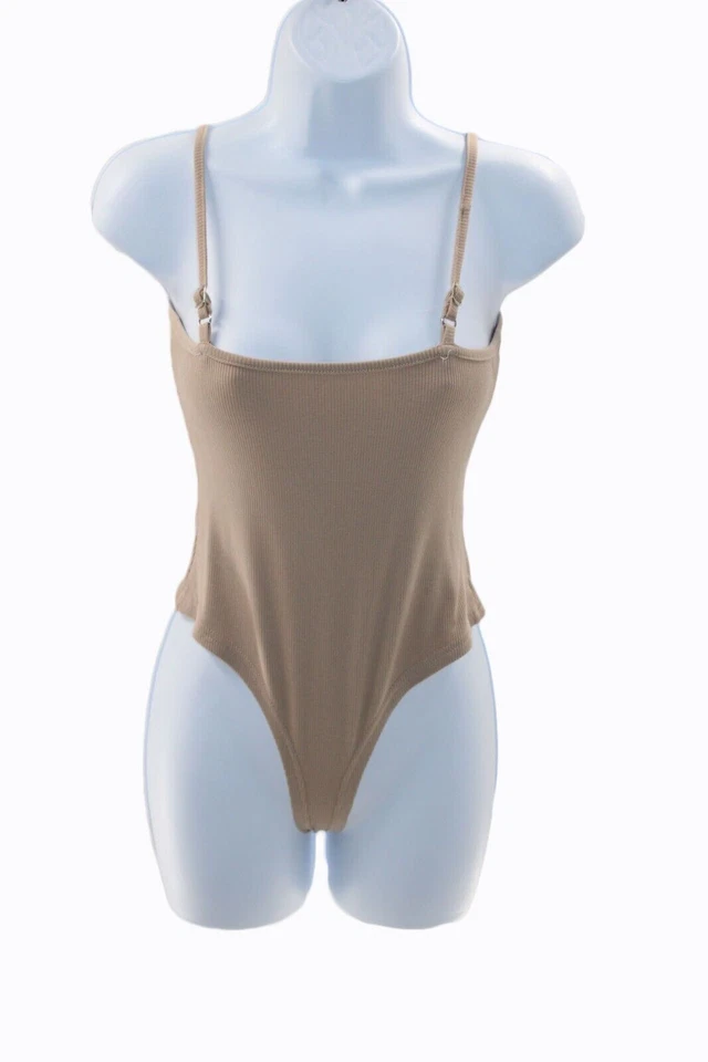 Teen Bodysuit Unbranded Teens Women Spaghetti Strap Bodysuit Size M Tan Foto 3 de 4