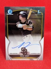 2023 Bowman First Chrome- Nick Vogt -Prospect Auto Autograph- #CPA-NV Padres RC