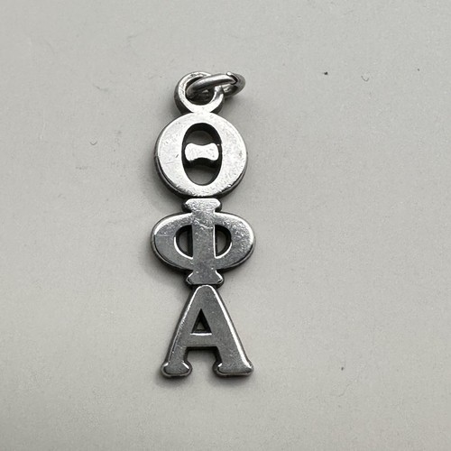Theta Phi Alpha Sorority Pendant Sterling Silver Lavaliere Greek Letters - Picture 1 of 4