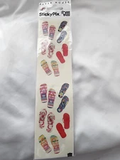 Vintage New! Paper House StickyPix Stickers Scrapbooking Beach- "Flip Flops"