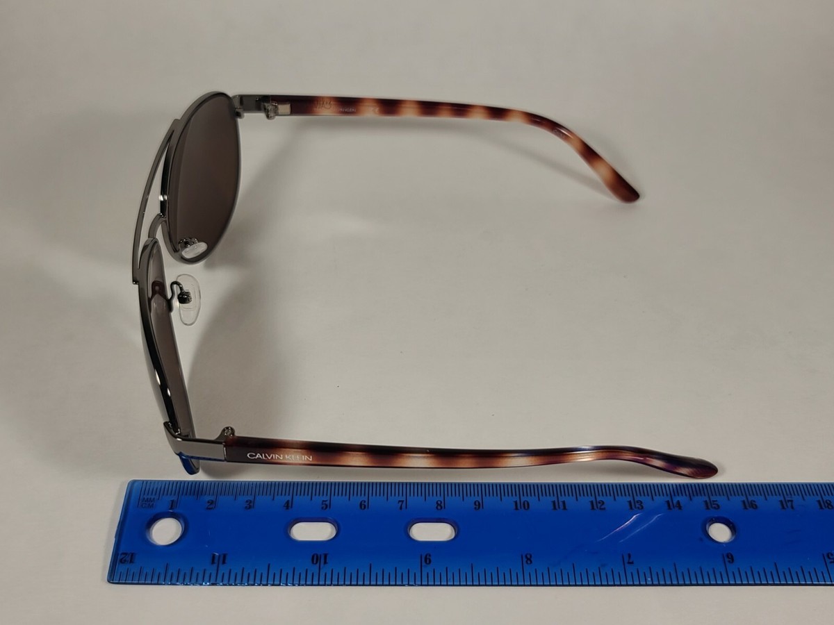 NWT Calvin Klein CK19321S Gunmetal Aviator 61mm Sunglasses Calvin Klein CK19321S 008 Aviator Pilot Sunglasses Gunmetal  main image 2