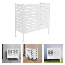 56*122*122cm White Modern Air Conditioner Fence Iron Outdoor Equipment Enclosure