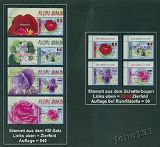 Romania 2017 Flowers, Flowers, Fiori, Flores Mi.7188-91 @ from KB + Sheet, RARE
