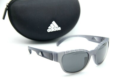 NEW ADIDAS SP0009 20A GREY AUTHENTIC SUNGLASSES W/CASE 55-19