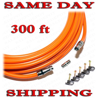 300 FT RG11 COAXIAL UNDERGROUND CABLE DROP INDOOR/OUTDOOR w Gel COAX RG 11 300'