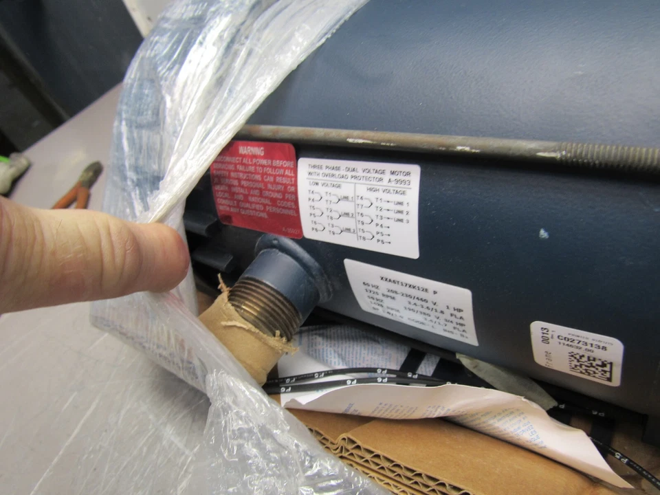 LEESON EXPLOSION PROOF MOTOR 1HP 1725-RPM 3PH 208-230V CAT#114632.00 - Image 2 of 4