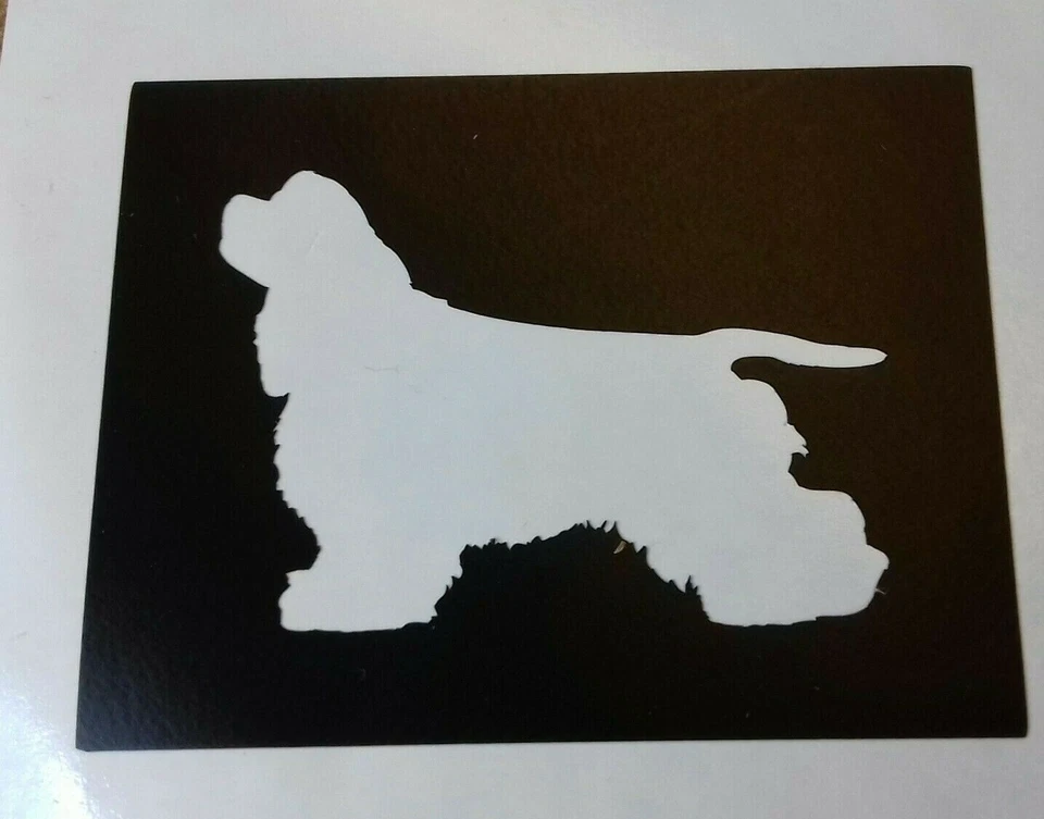 Stencil per cani Cocker Spaniel per acquaforte vetro stampelle regalo artigianato acquaforte Natale