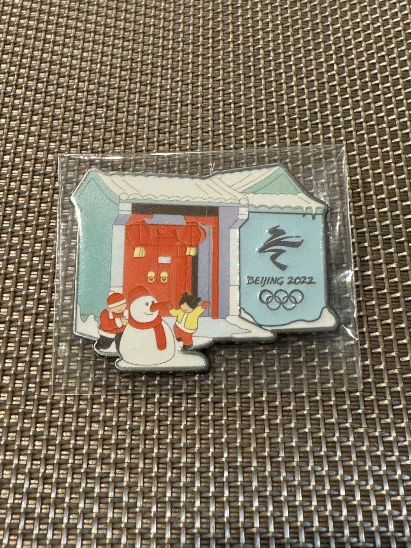 Beijing Olympics Snowman Pin Badge