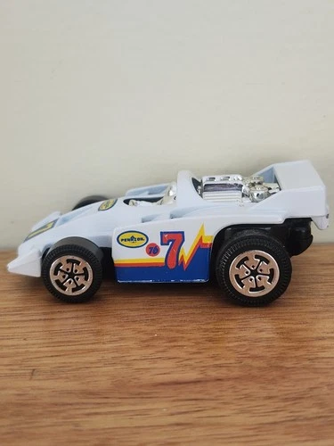 VINTAGE "RARE"HOT WHEELS "1985 XV FORMULA 1 WHITE HYPER TWISTER FRICTION RACER