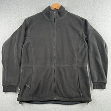Columbia Fleece Jacket Womens L Black Interch...