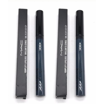 2x MAC Vamplify Acting On Impulse Lip Gloss Duo 5ml Each New Set of 2 Teal Blue