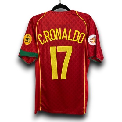Portugal 2004/2005 Euro Final Home Retro Jersey - C.Ronaldo #17
