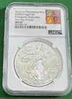 2020-P American Silver Eagle MS69 NGC FDOI Emergency Production