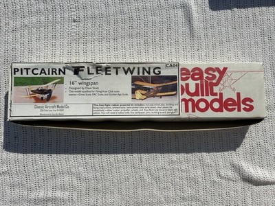 Easy Built Models Pitcairn Fleetwing 16  Wingspan Balsa Model Kit - (NOS)