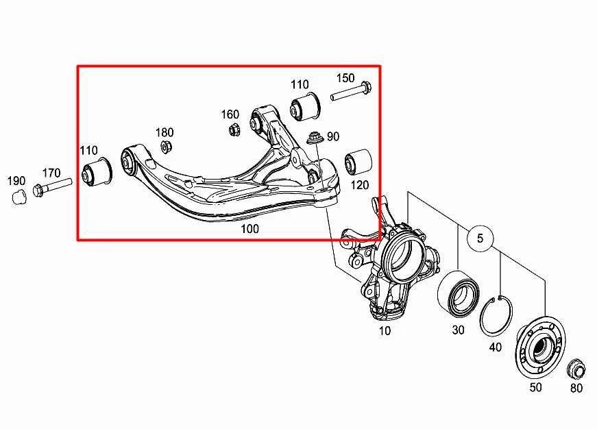 Juego de 4 brazos de control inferiores suspensión lateral izquierda trasera 12-15 Mercedes-Benz ML350 RWD Foto 2 de 4