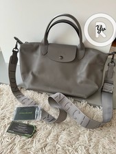 Longchamp Le Pliage Xtra S Leder Handtasche Turteltaube Schulterriemen