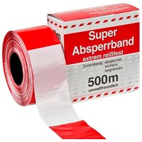 Kelmaplast Absperrband, Polizeiabsperrung, Rot/Weiß, 500 M (Flatterband)