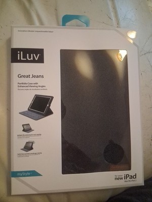 iLuv ICC834 Great Jeans Fashionable Portfolio Case für iPad, NEU, 