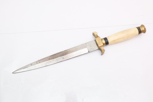 Antique US 1860 Naval Officer Dirk Dagger Knife Spear point Stiletto Navy 12.5"