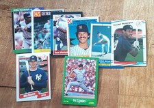 Lot 8 ea Vintage New York Yankees Baseball Cards Nice Mix 80's. 90's