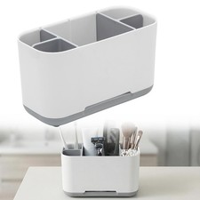 Bathroom Countertop Plastic Organizer for Toothbrush Toothpaste Comb Durable