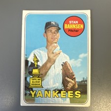 Topps 1969 Stan Bahnsen New York Yankees Rookie Baseball Card #380. rookie card picture
