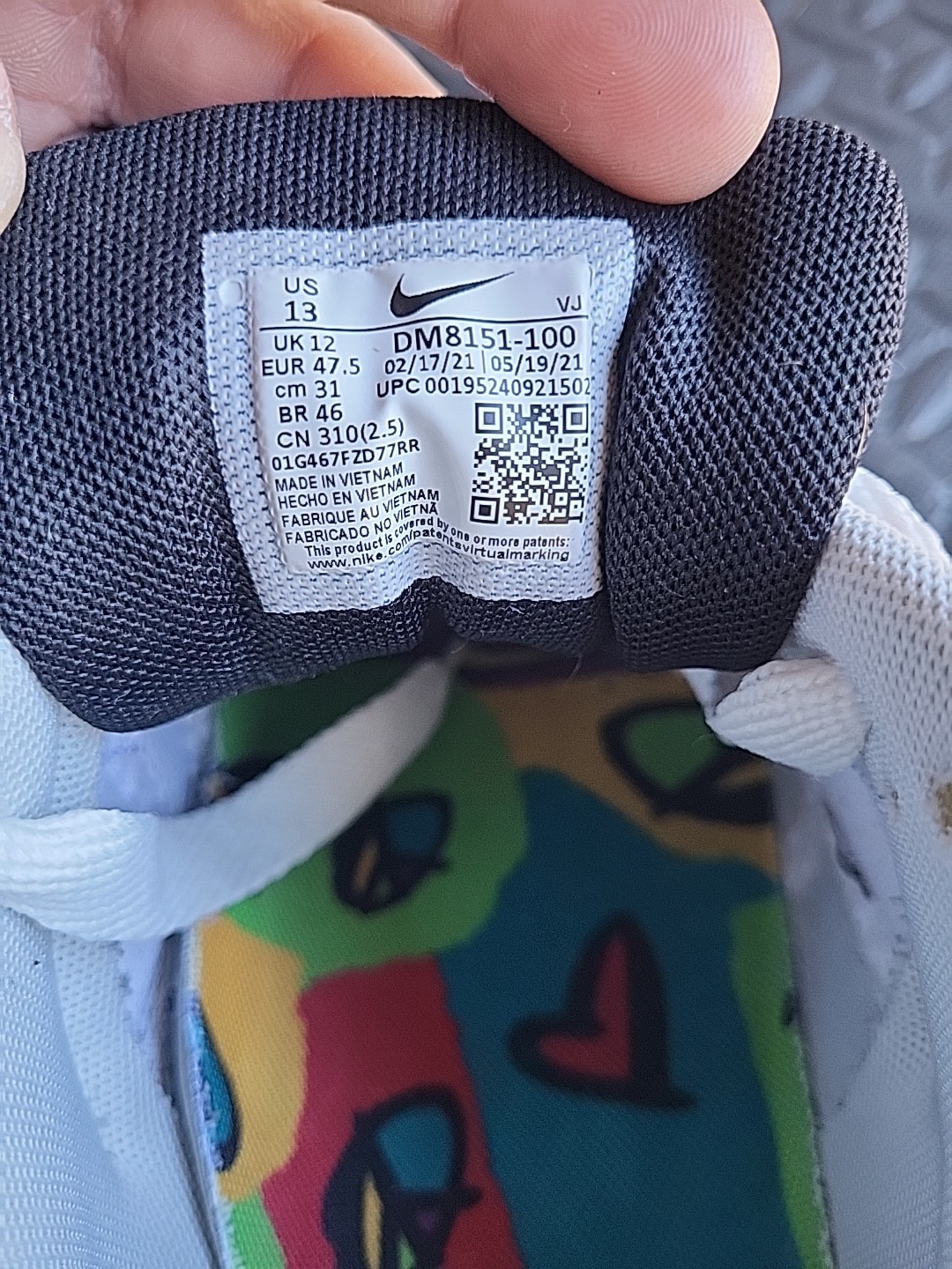 Nike Air Max 90 Peace, Love, Basketball Sneakers Size13 Preowned VG thumbnail 11