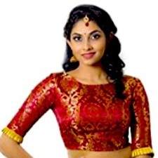 Brocade Crop top Saree Blouse Ethnic Boho Wear