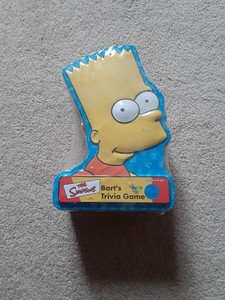 The Simpsons Bart's Trivia Game COMPLETE in Collectible Tin w/Bart Figure 2001