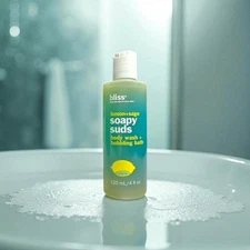 BLISS - LEMON+SAGE - Soapy Suds - Body Wash + Bubbling Bath - 4oz Bottle