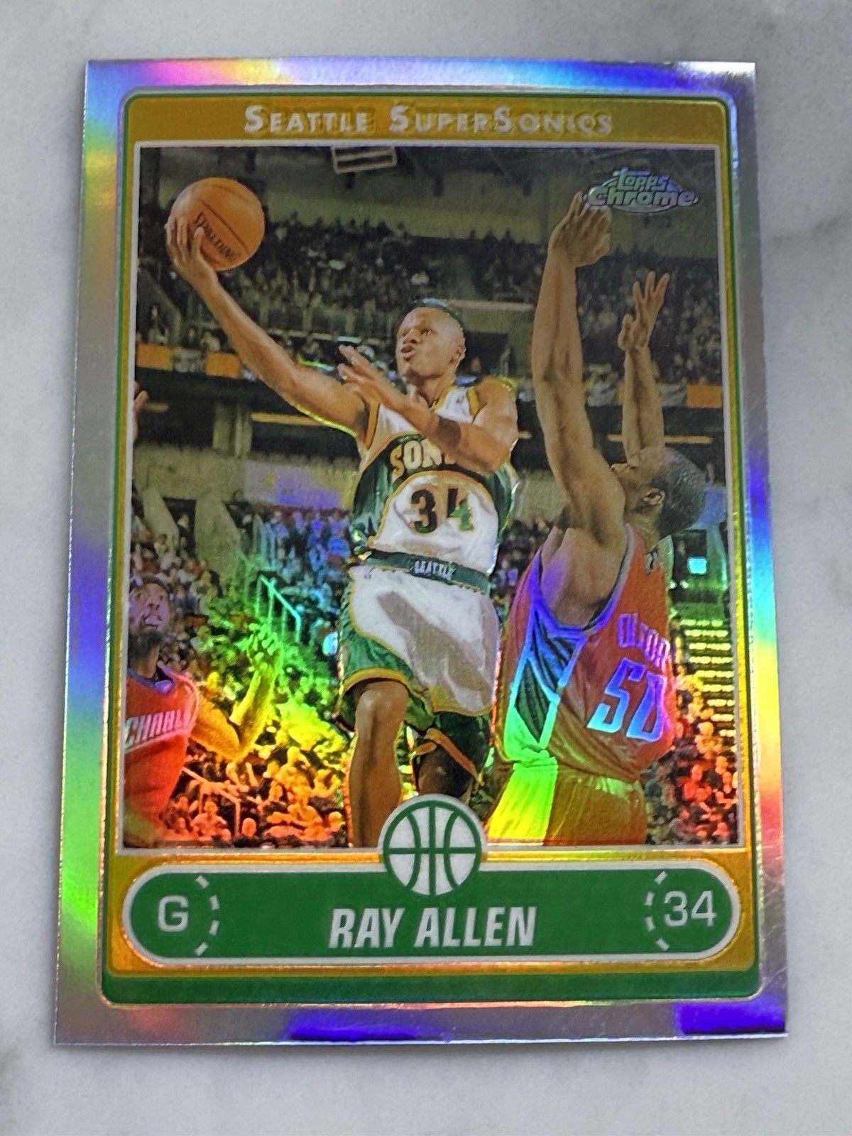 2006-07 Topps Chrome Refractor Ray Allen #26 Seattle SuperSonics