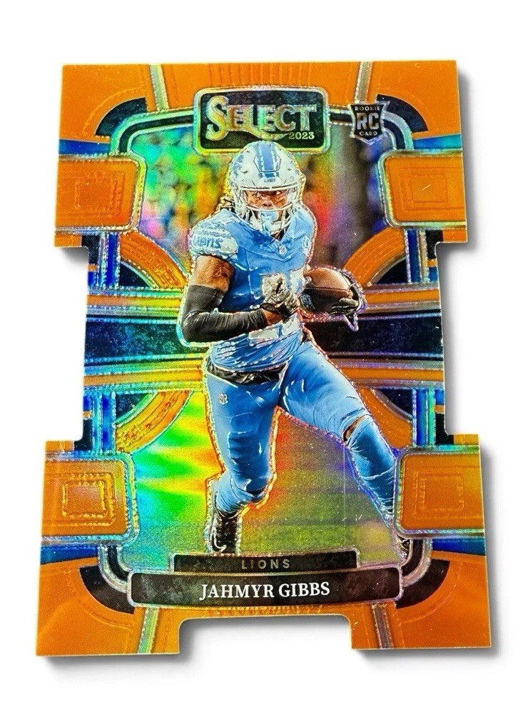 JAHMYR GIBBS 2023 Panini Select #34 Concourse ROOKIE Orange Die-Cut /499 Lions