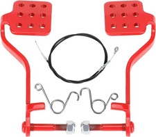 Go Kart Pedals, Gas Brake Pedal with 71'' Throttle Cable Kit for 212cc 196cc Red
