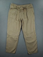 Polo Ralph Lauren Pants Womens 10 Tan Trousers Belted Pleated Relaxed Chino
