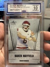 2018 Leaf Draft Silver #DS01 BAKER MAYFIELD CCG 10 Gem Mt Rookie Card. rookie card picture