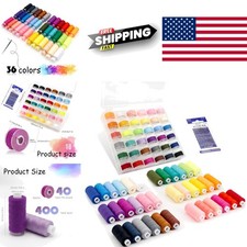 Versatile Sewing Thread Kit 72Pcs 36 Colors Spools and Bobbins for All Projects
