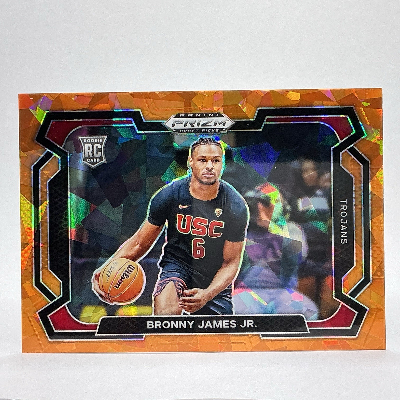 2024 Prizm Draft Picks Bronny James #86 Orange Ice Prizm Variation RC USC A11-7