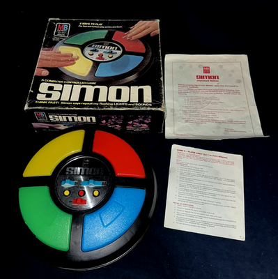 #ad Vintage Milton Bradley Simon Electronic Memory Game w Box 1978 NOT WORKING $17.99