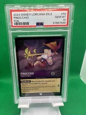 2023 Disney Lorcana En 2-Rise of The Floodborn #58 Pinocchio Foil PSA 10 GEM MT