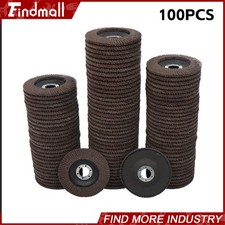 Findmall 100 Pcs 4-1/2" 7/8" 40 Grit Premium Zirconia Flap Disc Sanding Grinding