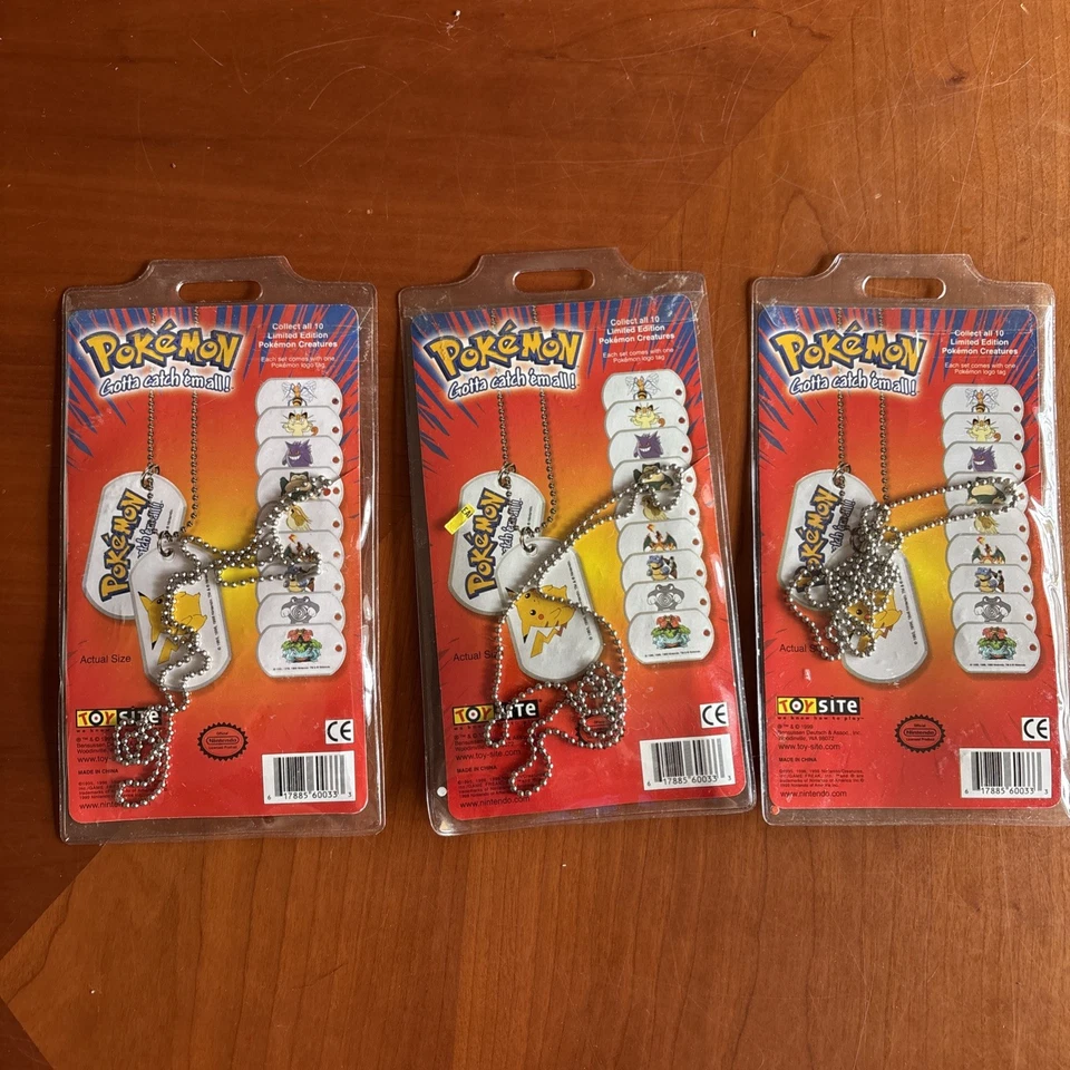 3 etiquetas de perro coleccionables Pokémon vintage edición limitada - edición 2 - precintadas nuevas Foto 2 de 4