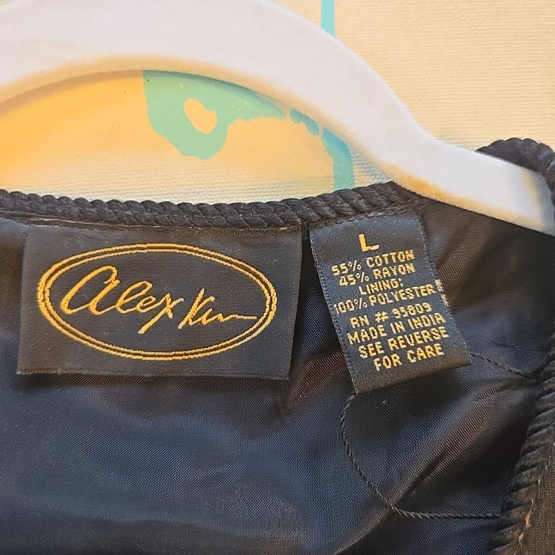 Alex Kim L Patchwork Abstract Jacket Button Up Bl… - image 4