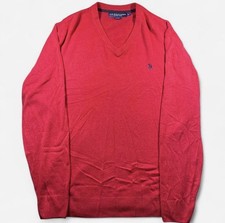 U.S Polo Assn. Red V-Neck Pullover Sweater Size XL Casual Preppy Classic