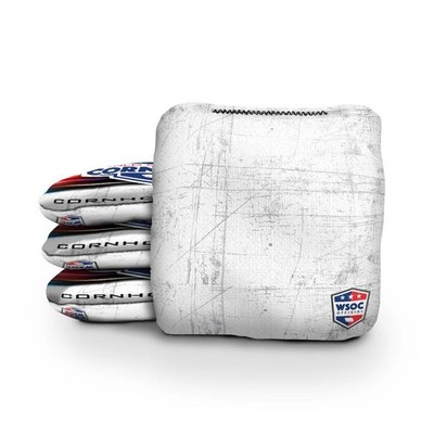 WSOC Cornhole Bags Official Rapter 5.5 White Micro Suede Durable Set